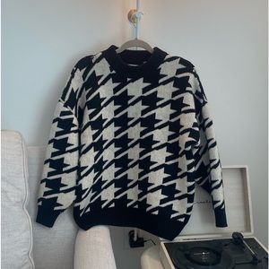 Anine Bing Houndstooth Sweater size XS